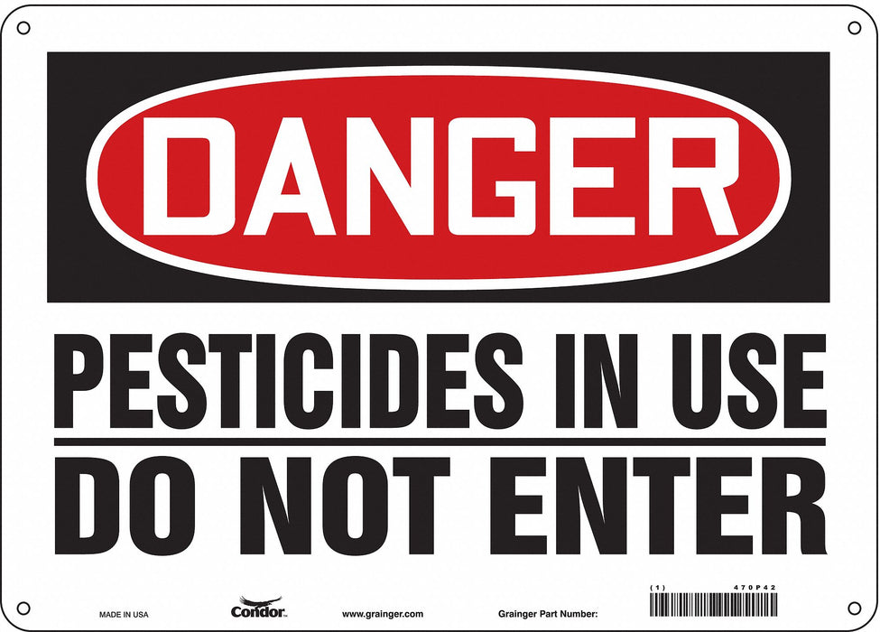 Safety Sign 10 in x 14 in Aluminum
