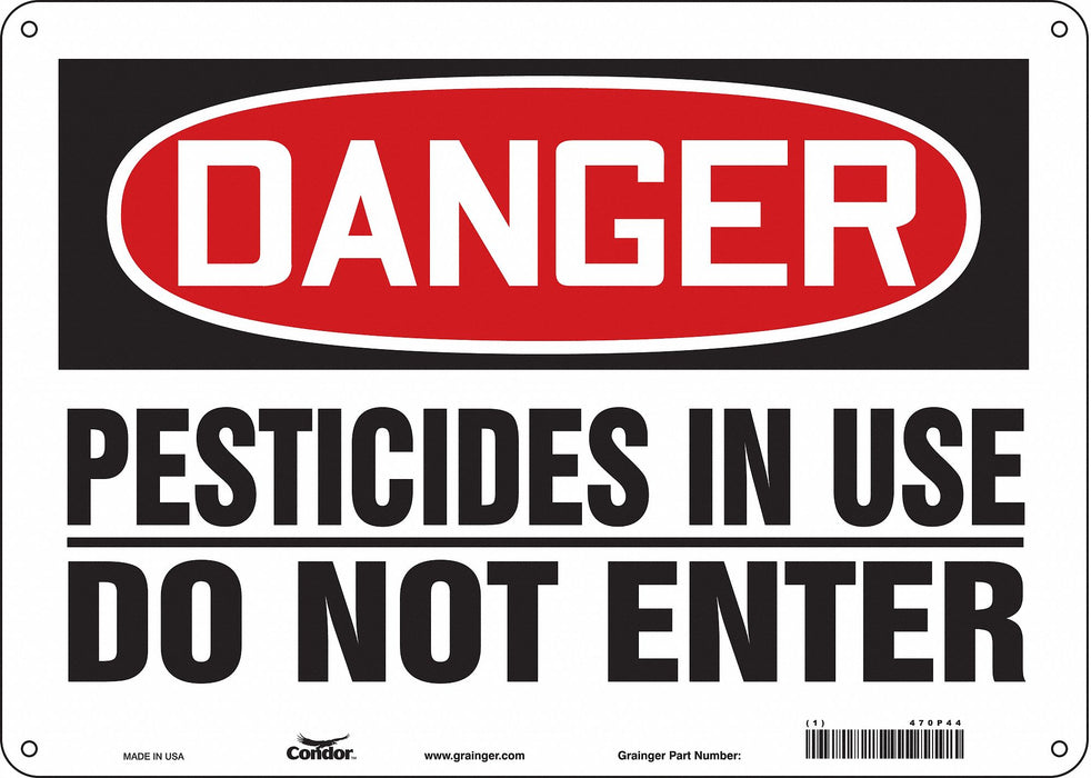 Safety Sign 10 inx14 in Polyethylene