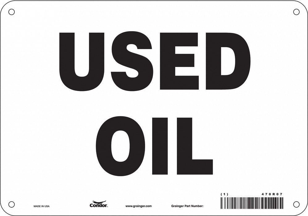 J7036 Safety Sign 7 inx10 in Polyethylene