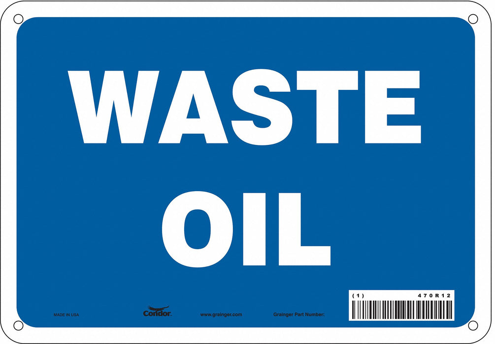 J8138 Safety Sign 7 in x 10 in Aluminum