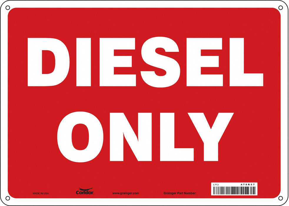 J8155 Safety Sign 10 inx14 in Polyethylene