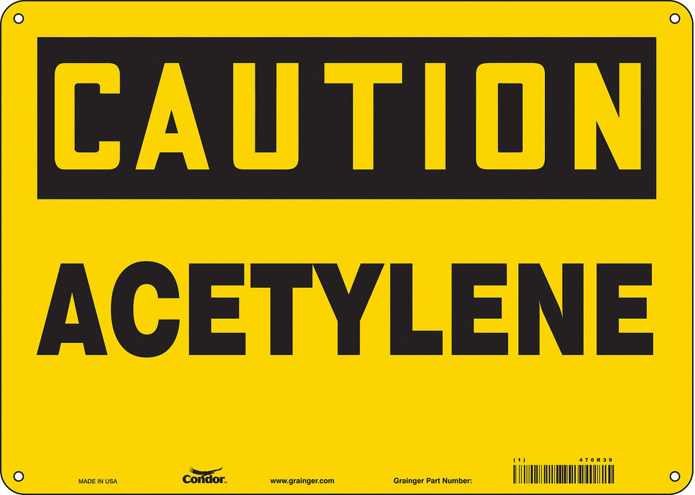 Safety Sign 10 inx14 in Polyethylene