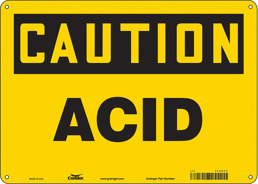 Safety Sign 10 in x 14 in Aluminum