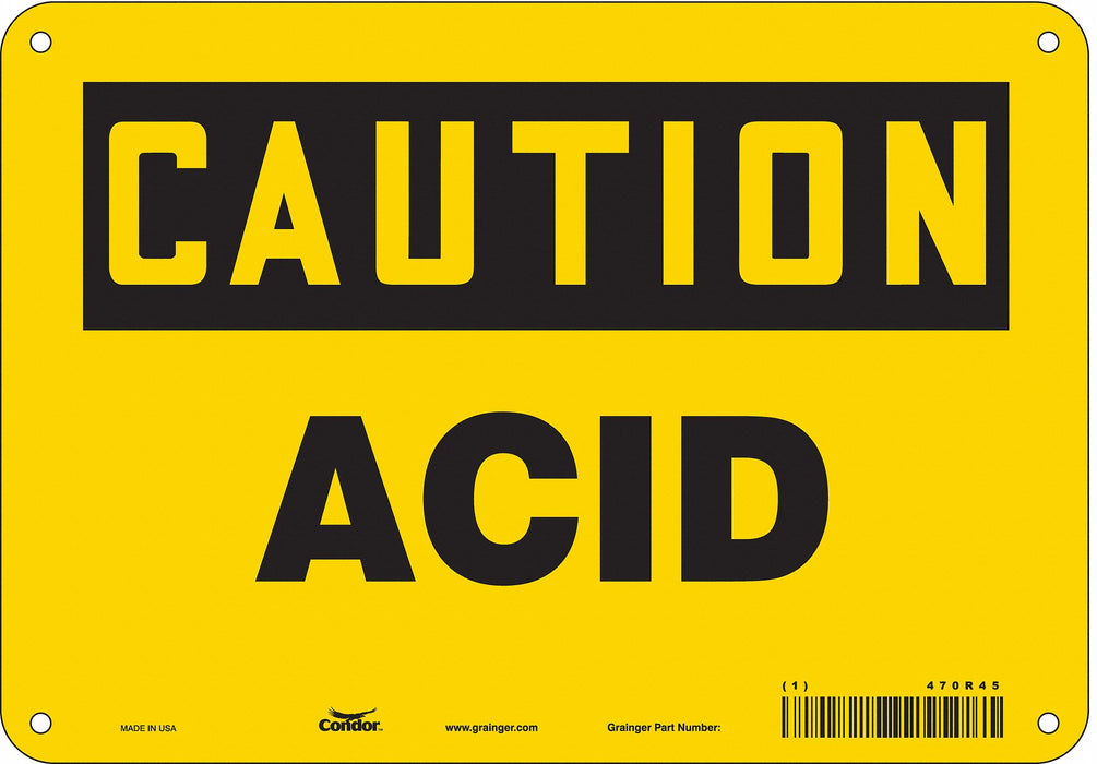 Safety Sign 7 in x 10 in Polyethylene