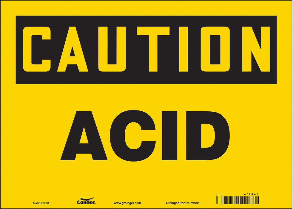 Safety Sign 10 in x 14 in Vinyl