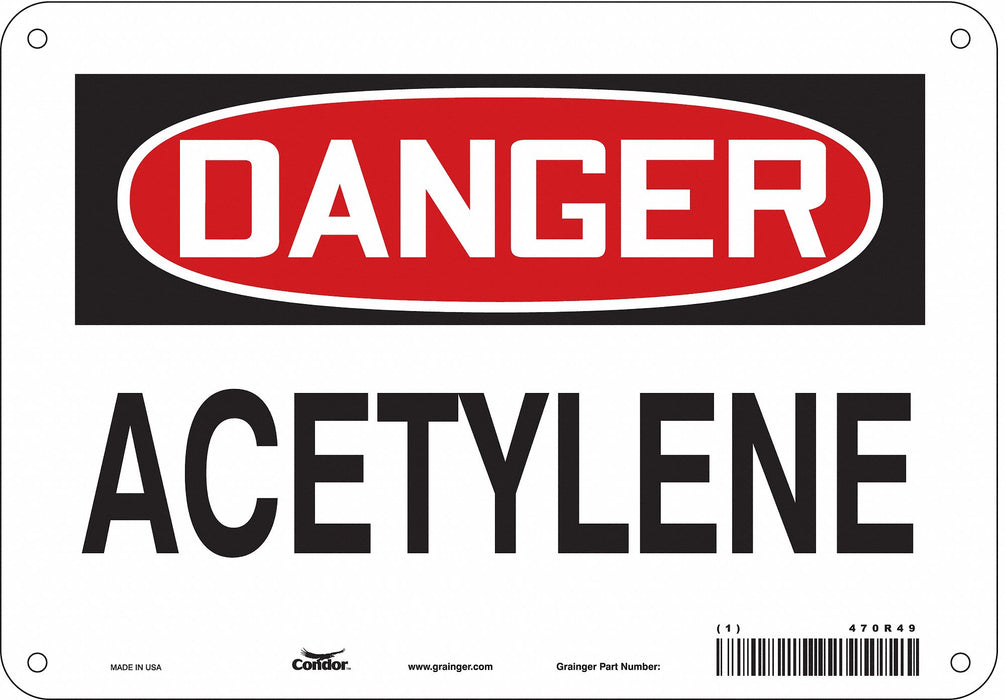 Safety Sign 7 in x 10 in Aluminum