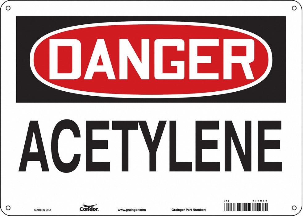 Safety Sign 10 inx14 in Polyethylene