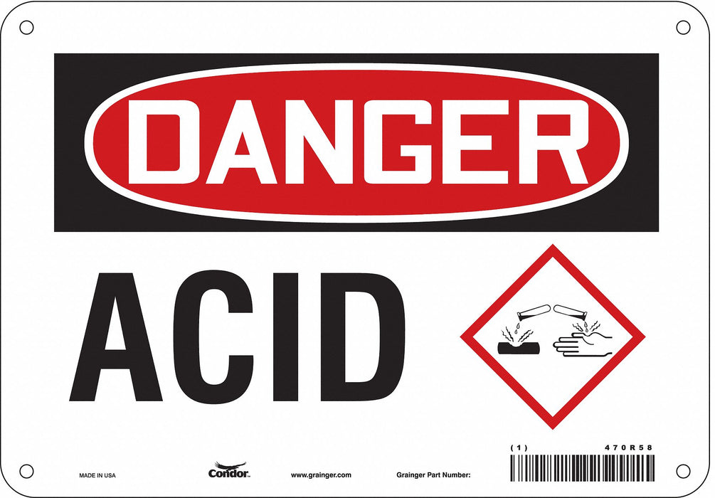 Safety Sign 7 in H x 10 in W Aluminum