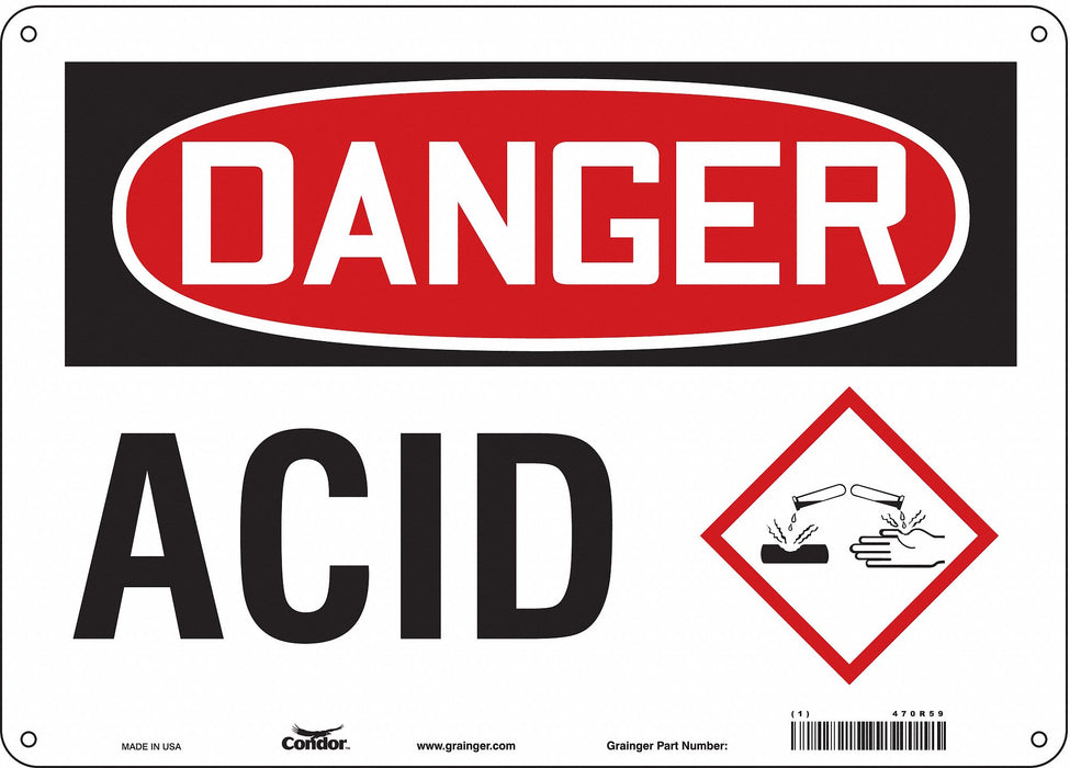 Safety Sign 10 inx14 in Aluminum