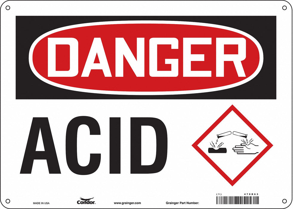 Safety Sign 10 inx14 in Polyethylene