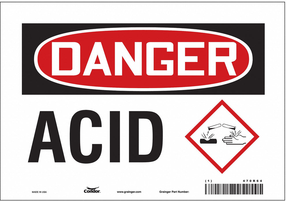 Safety Sign 7 inx10 in Vinyl