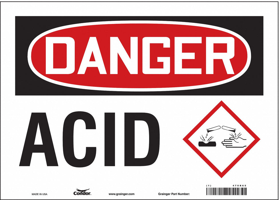 Safety Sign 10 inx14 in Vinyl