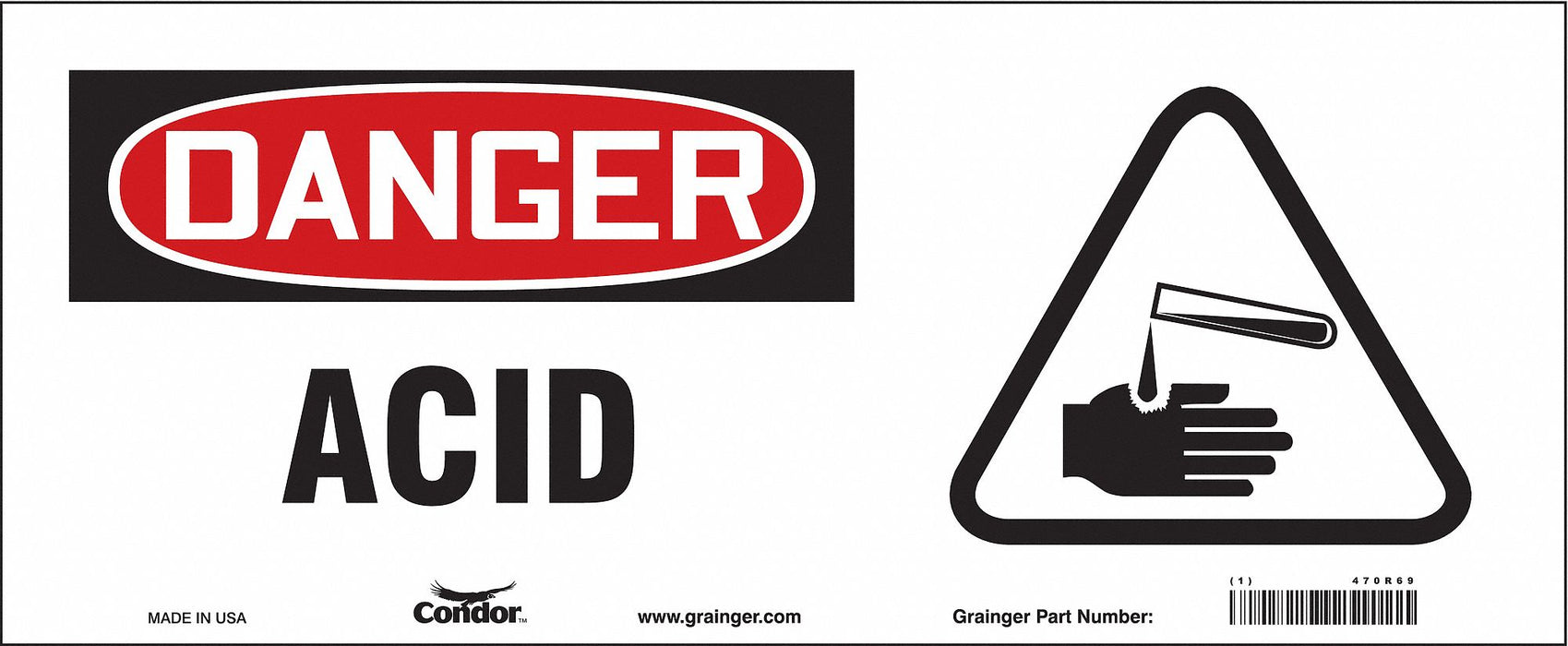 Safety Sign 7 in x 17 in Vinyl