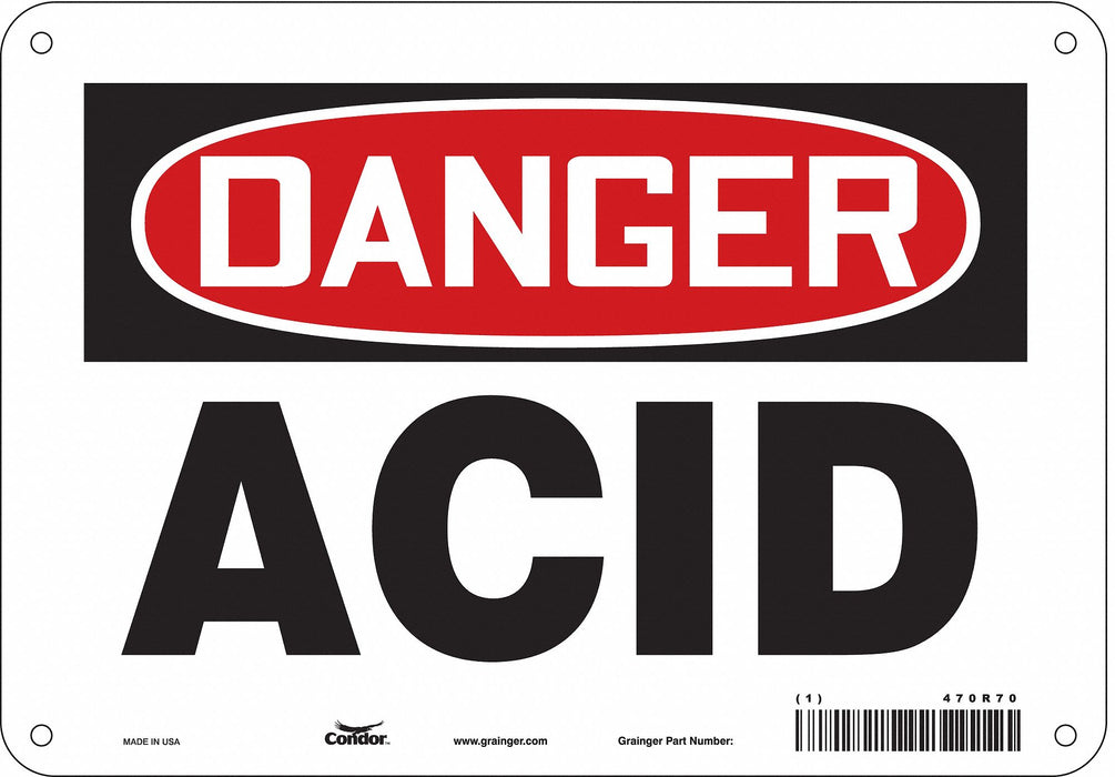 Safety Sign 7 in x 10 in Aluminum