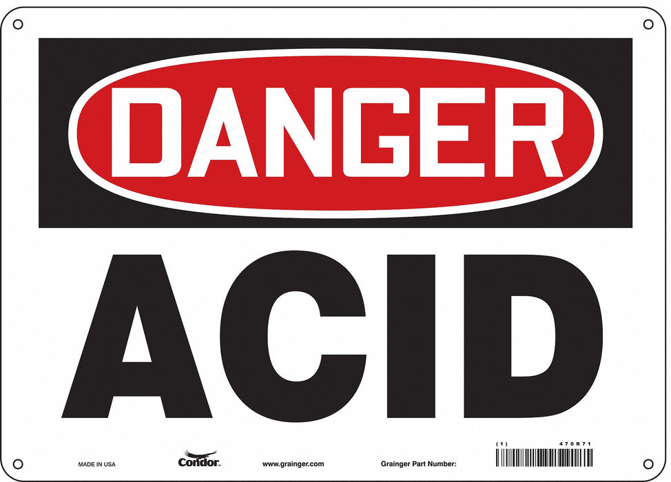 J6910 Safety Sign 10 in x 14 in Aluminum
