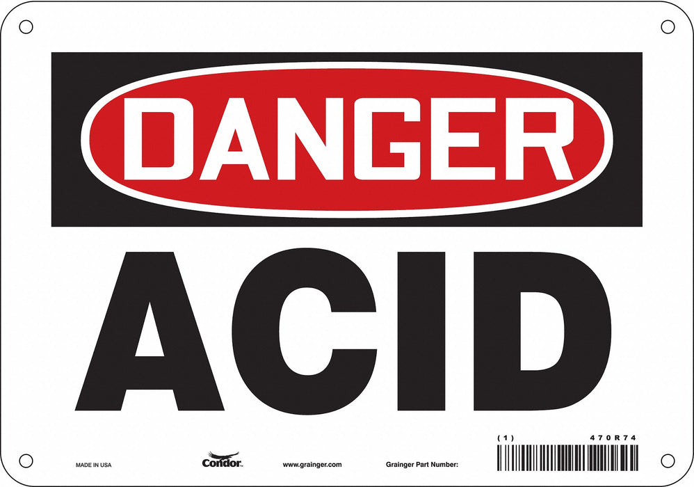 Safety Sign 7 inx10 in Polyethylene
