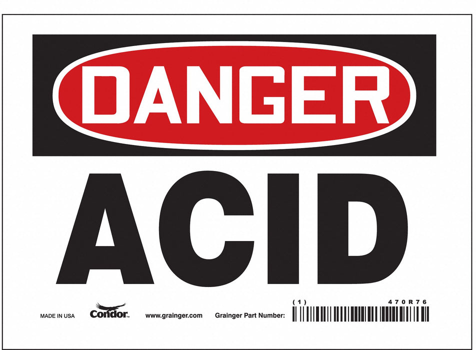 Safety Sign 5 inx7 in Vinyl