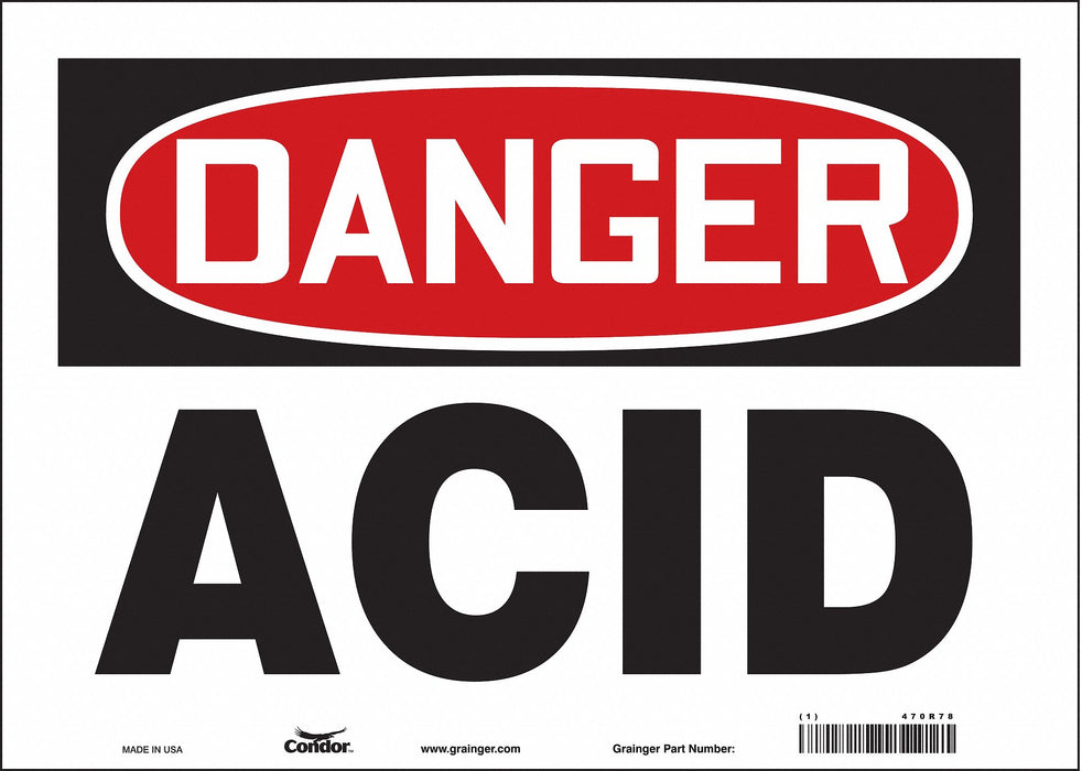 J6910 Safety Sign 10 inx14 in Vinyl