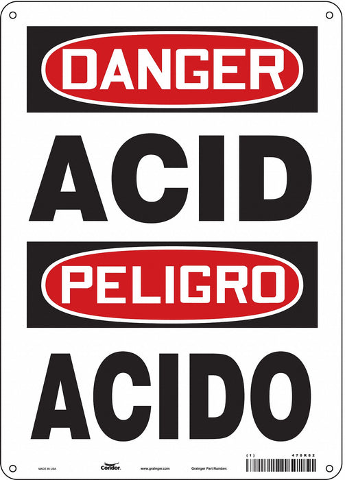 Safety Sign 14 in x 10 in Polyethylene