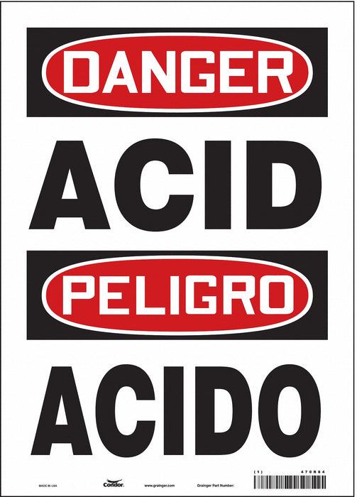 Safety Sign 14 in x 10 in Vinyl