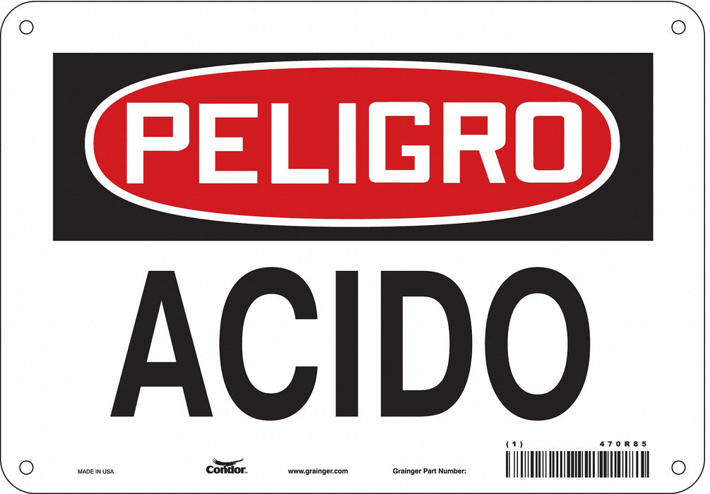 Safety Sign 7 in x 10 in Aluminum