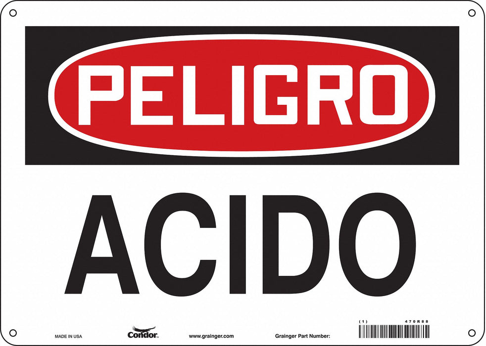 Safety Sign 10 in x 14 in Polyethylene