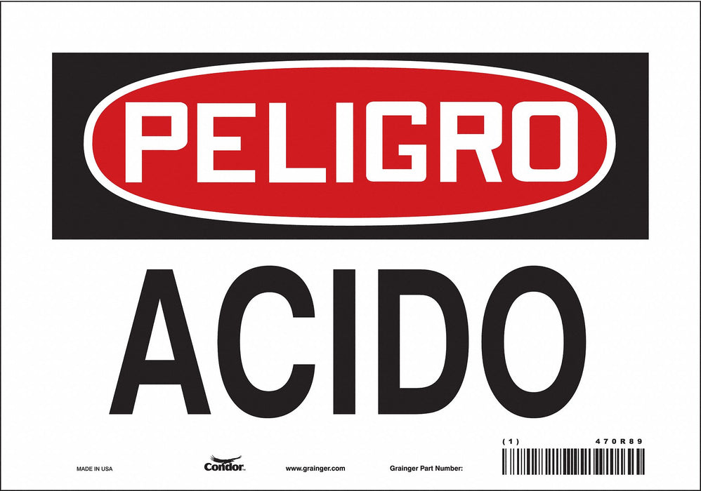 Safety Sign 7 in x 10 in Vinyl