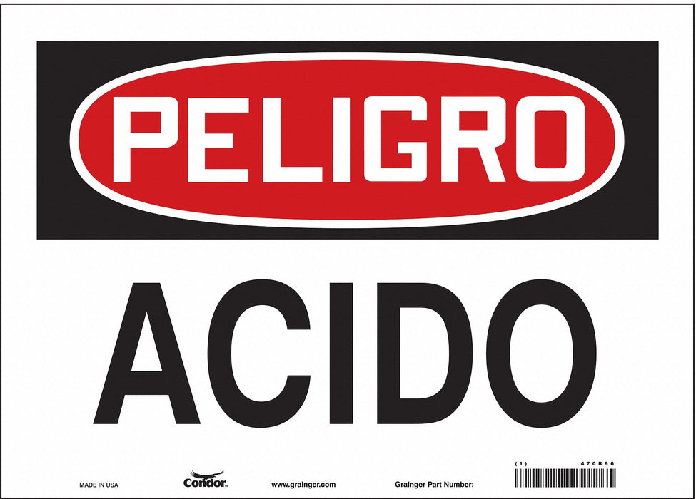 Safety Sign 10 in x 14 in Vinyl