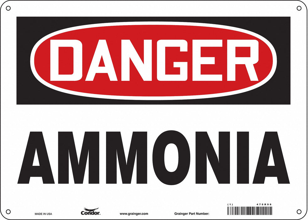 Safety Sign 10 in x 14 in Polyethylene