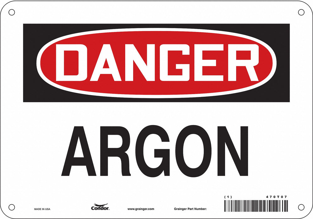 Safety Sign 7 in x 10 in Aluminum