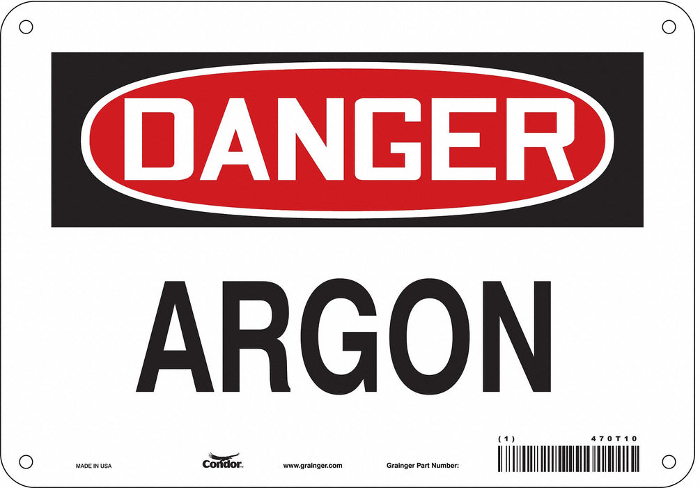 Safety Sign 7 inx10 in Polyethylene