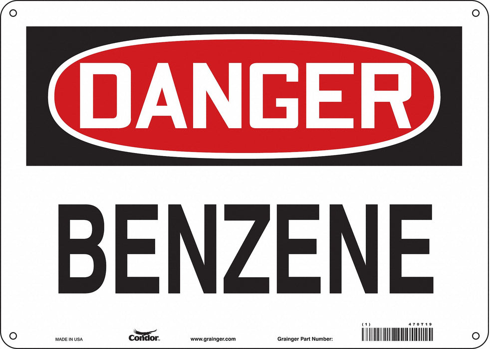 Safety Sign 10 inx14 in Polyethylene
