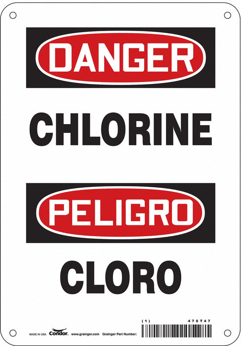 Safety Sign 10 in x 7 in Polyethylene