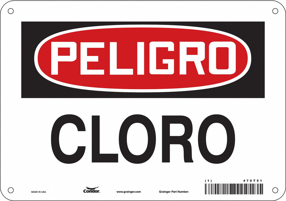 Safety Sign 7 in x 10 in Aluminum