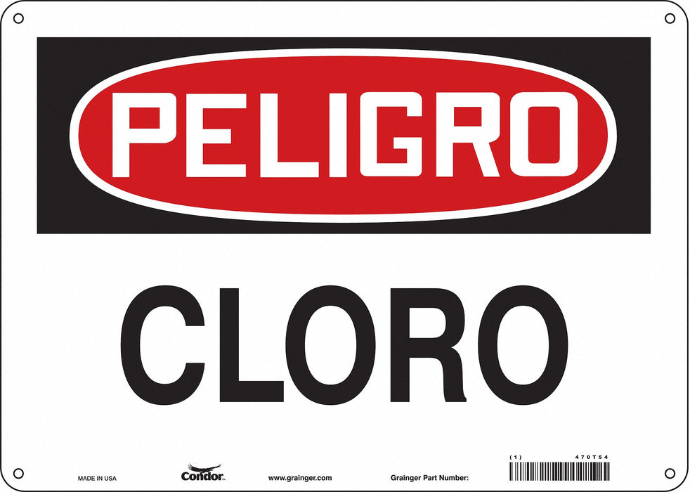 Safety Sign 10 in x 14 in Polyethylene