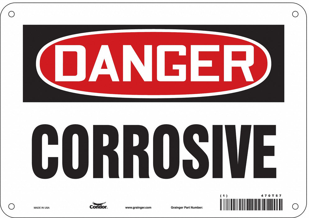 J6919 Safety Sign 7 in x 10 in Aluminum