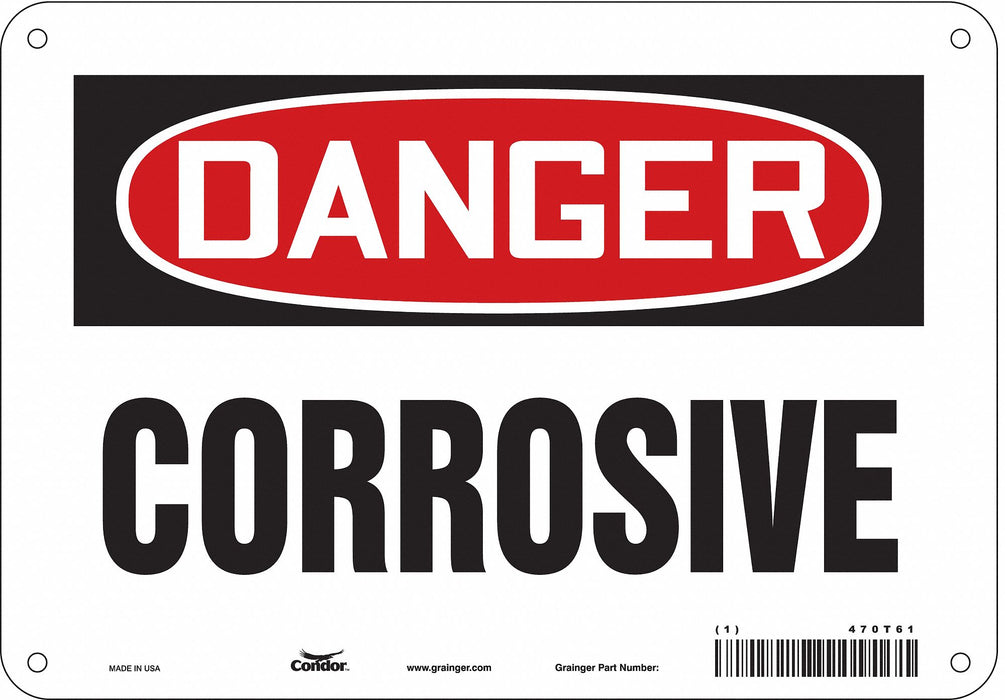 J6919 Safety Sign 7 inx10 in Polyethylene