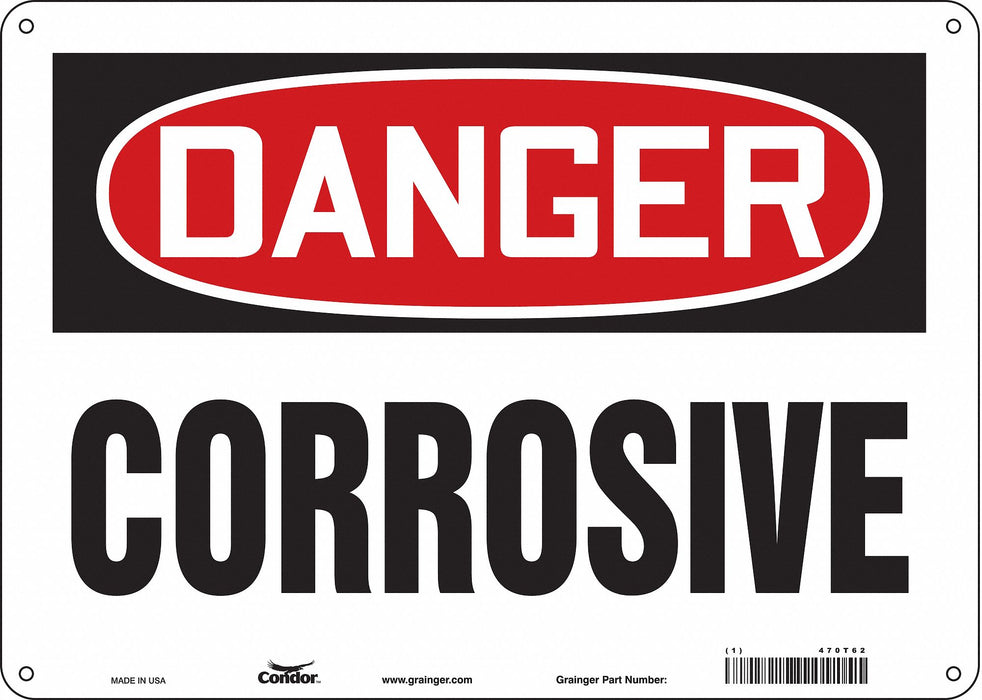 J6919 Safety Sign 10 inx14 in Polyethylene