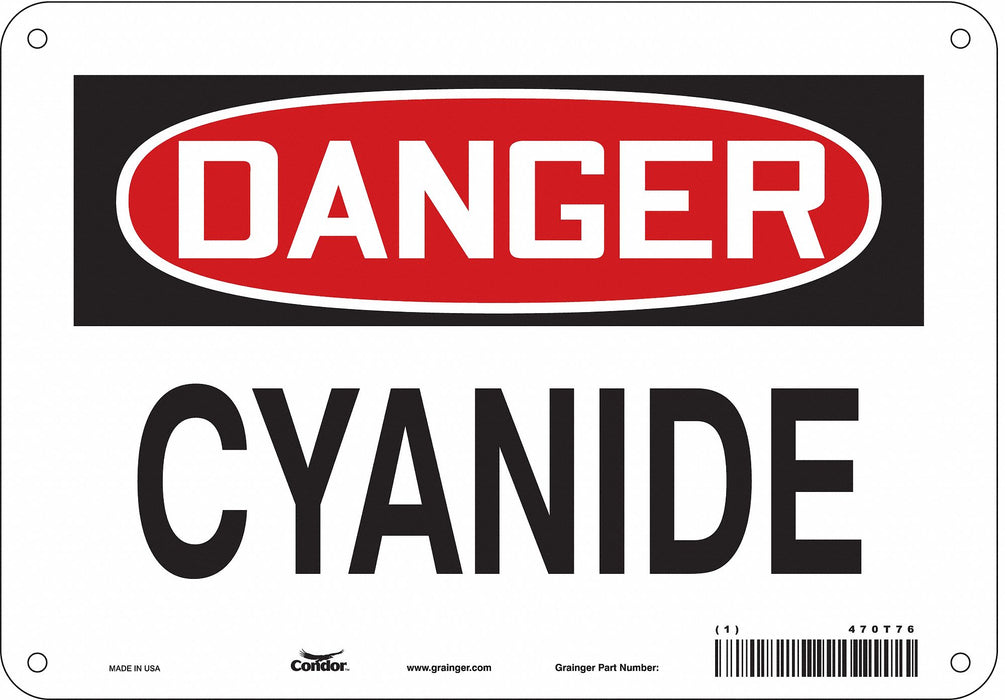 Safety Sign 7 in x 10 in Aluminum