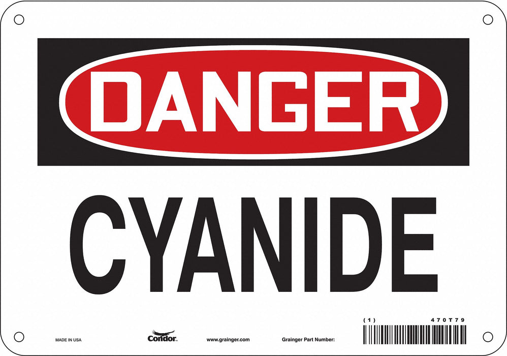 Safety Sign 7 in x 10 in Polyethylene