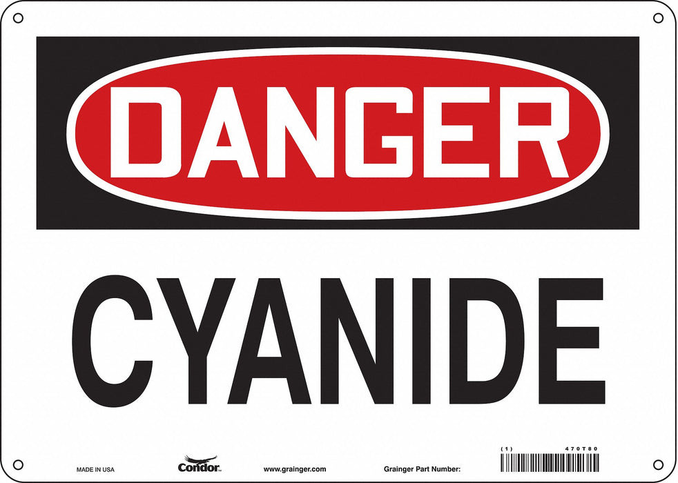 Safety Sign 10 in x 14 in Polyethylene