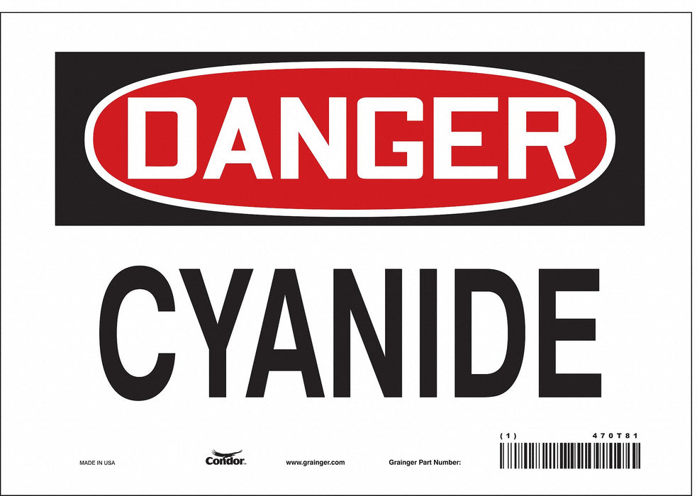 Safety Sign 7 in x 10 in Vinyl