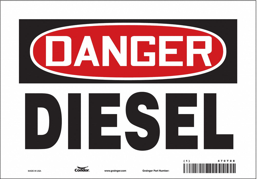 Safety Sign 7 inx10 in Vinyl