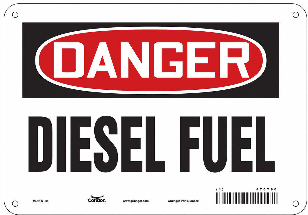 J6920 Safety Sign 7 in x 10 in Aluminum
