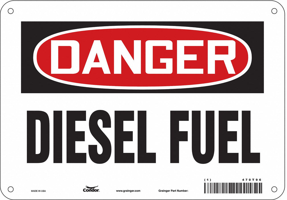 J6920 Safety Sign 7 inx10 in Polyethylene