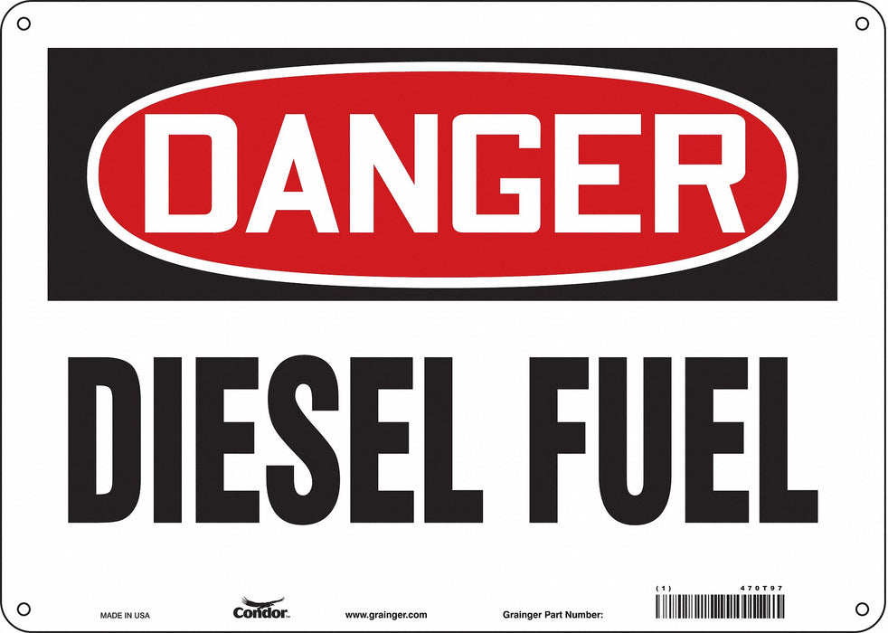 J6920 Safety Sign 10 inx14 in Polyethylene