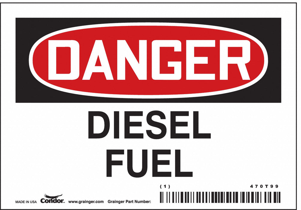 J6920 Safety Sign 3 1/2 inx5 in Vinyl