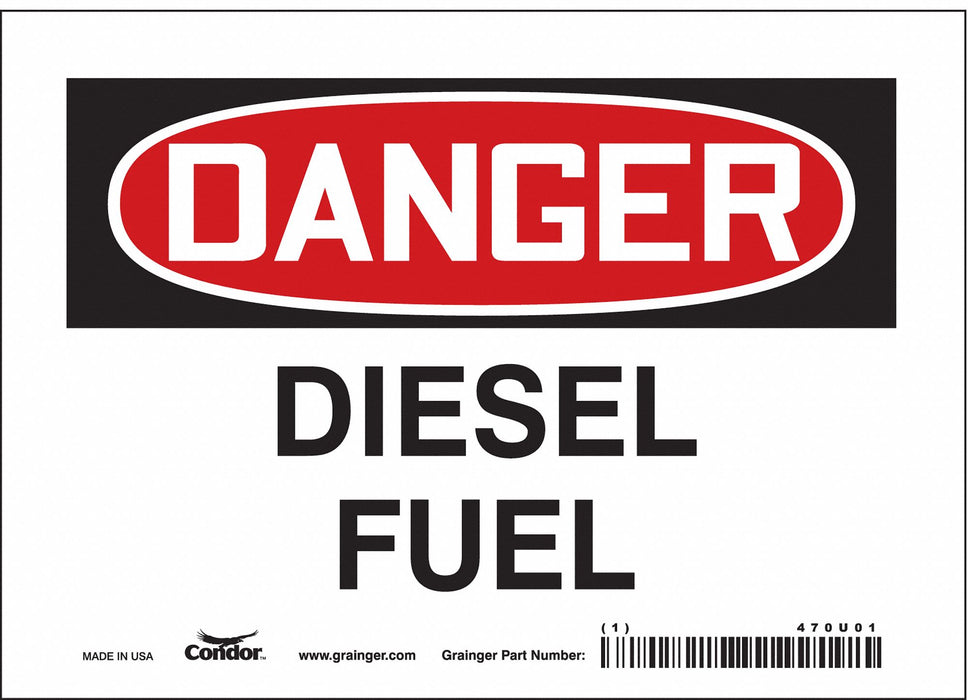 J6920 Safety Sign 5 inx7 in Vinyl