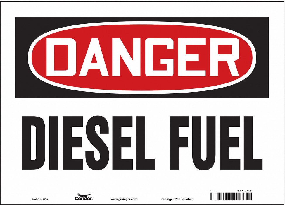 J6920 Safety Sign 10 inx14 in Vinyl