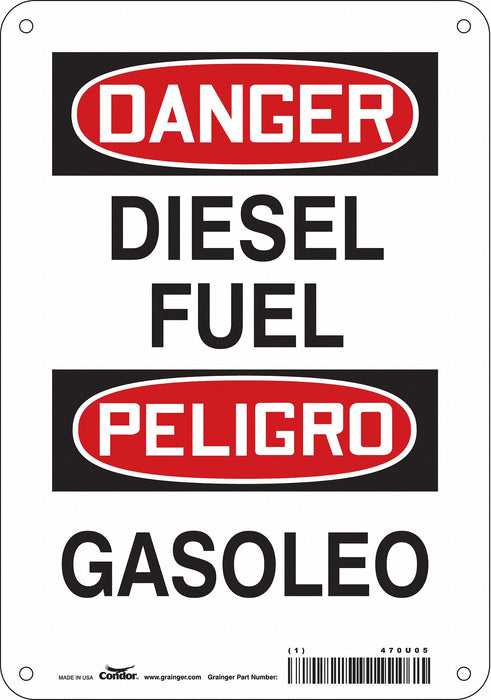 Safety Sign 10 in x 7 in Aluminum